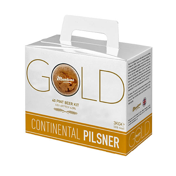 Gold Range Continental Pilsner Beer Kit - Brew European Style Beers at Home (3.0 kg | 6.6 Lb)
